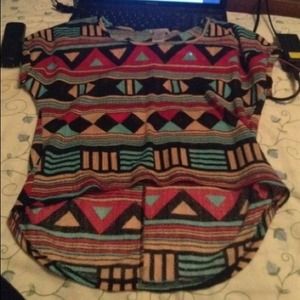 Hi lo tribal shirt