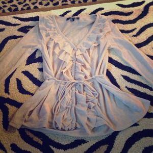 Lightweight ruffled forever 21 cardigan