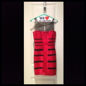 BCBG Red Brenda Dress