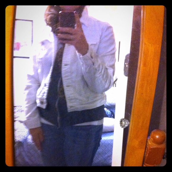White jean jacket