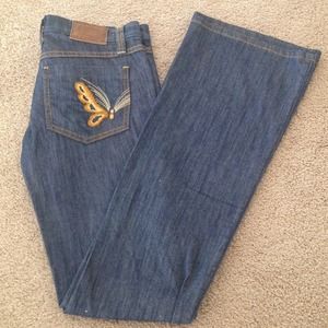 Frankie B Jeans with Butterfly Details Size 6