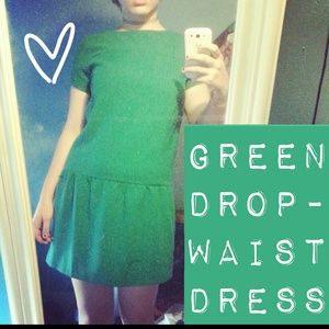 Green Drop-Waist Dress