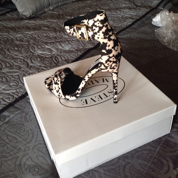 Black and White Steve Madden high heels