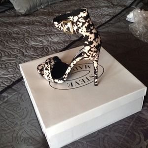 Black and White Steve Madden high heels