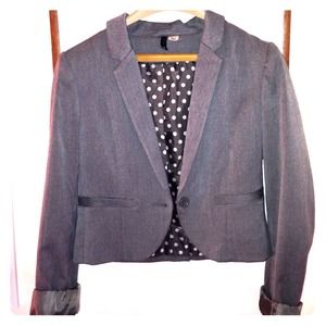 Gray H&M Cropped Blazer