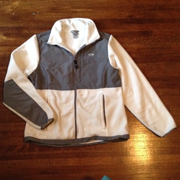 Champion White Fleece Jacket  Size Women's Medium!
