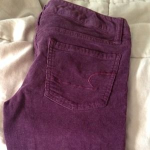 American eagle corduroy Jeggings size 0, wine