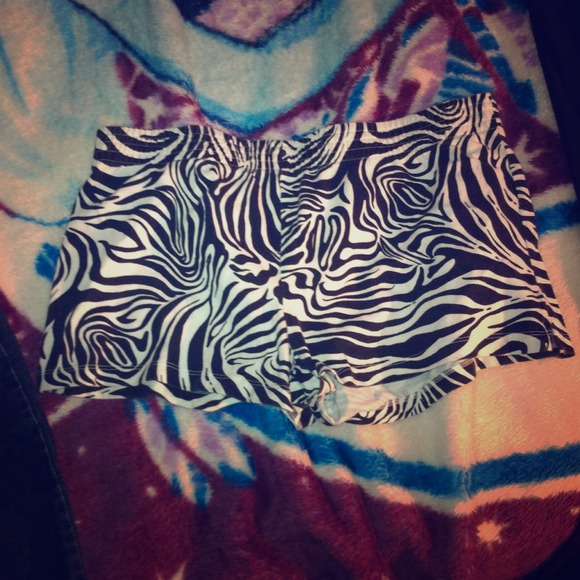 Zebra print shorts