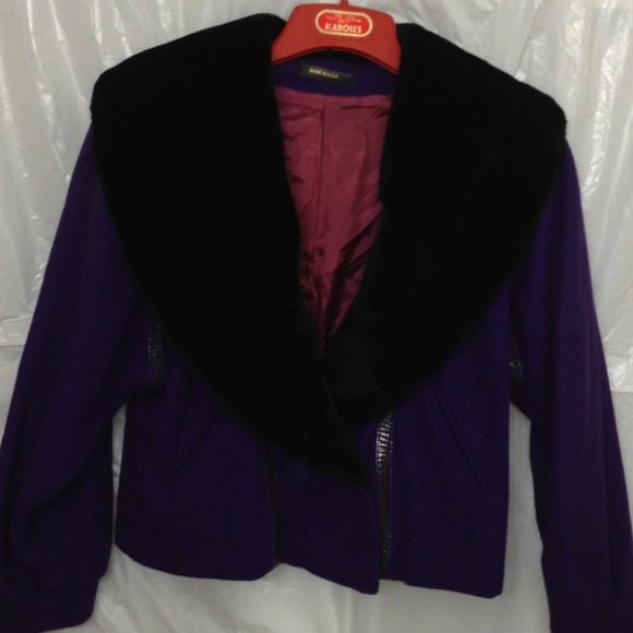 New Price!  Purple wool jacket-Perfect condition !