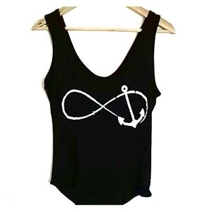 ❌SOLD ❌Cute infinity anchor symbol tank top