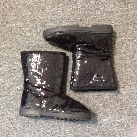 Rampage Black Sequin Ugg Boots