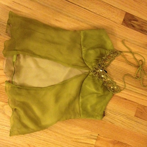 Laundry silk organza top