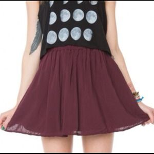 TRADED NWT Brandy Melville Burgundy Sylvia Skirt