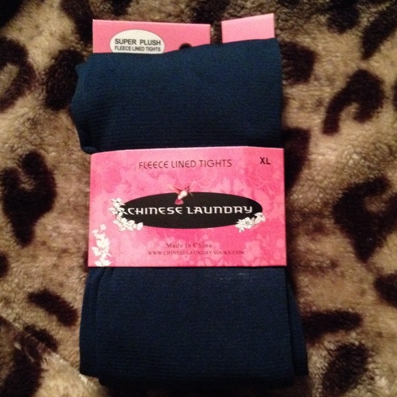 ⛔️BUNDLED⛔️ Fleece Lined Tights XL in Marine