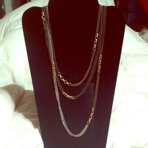 Multi Toned Multi Layered Necklace