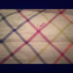 Authentic Coach checkered silk scarf!