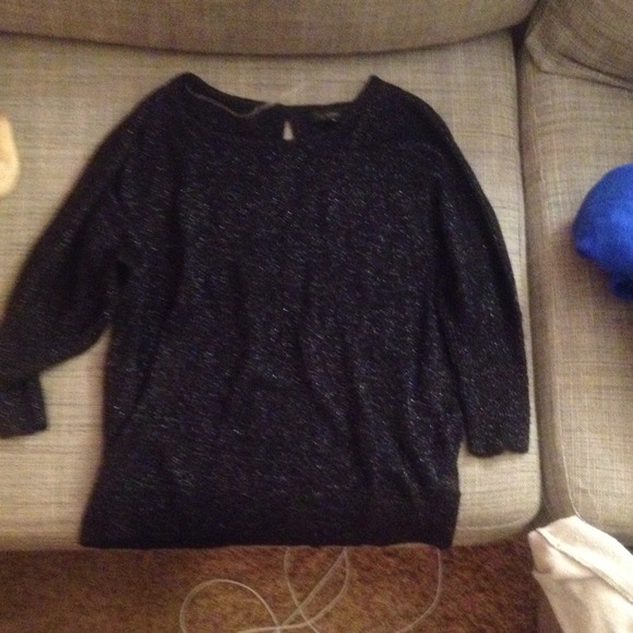 Sparkly black dolman sweater