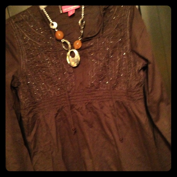 Brown top Maternity