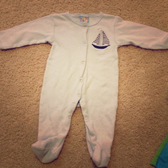 ⭐️Bundled/Sold to Marian⭐️Powder Blue Footed Pjs