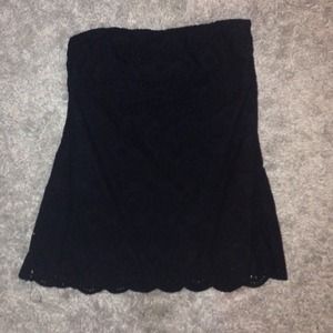 Jcrew black strapless top