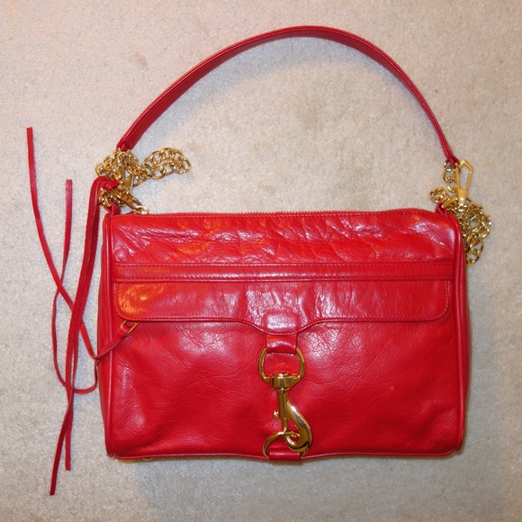⛔️SOLD⛔️Rebecca Minkoff MAC Red Leather Gold HW
