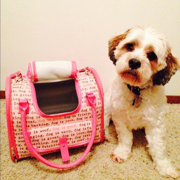 Hot pink Dog Is Good Travel Bag!!