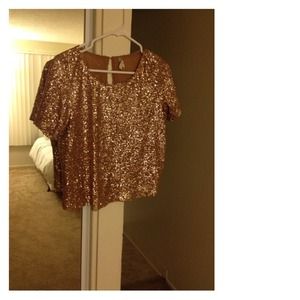 Gold sequins top!