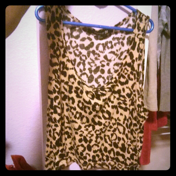 Forever21 cheetah print crop top.