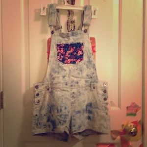 Eternal Vibes Jeans: floral overalls