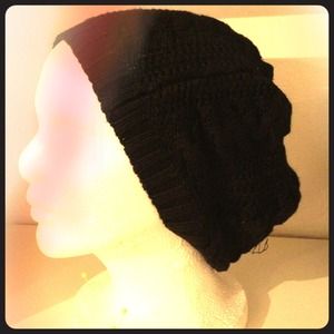 Black knitted beanie