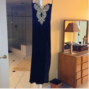 Prom pageant formal velvet dress