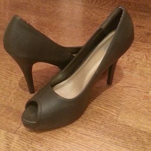 Sexy Brown Peep Toe Heels