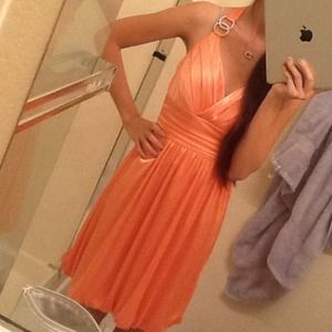 Orange halter dress