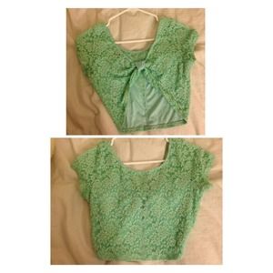 Mint green crop top!