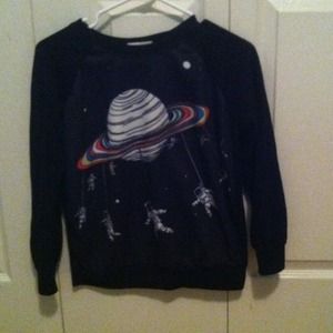 Astronauts in space crew neck sweater