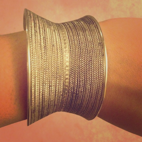 SOLD Egyptian silver cuff bracelet
