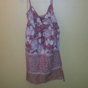 Beautiful burnt orange floral dress!