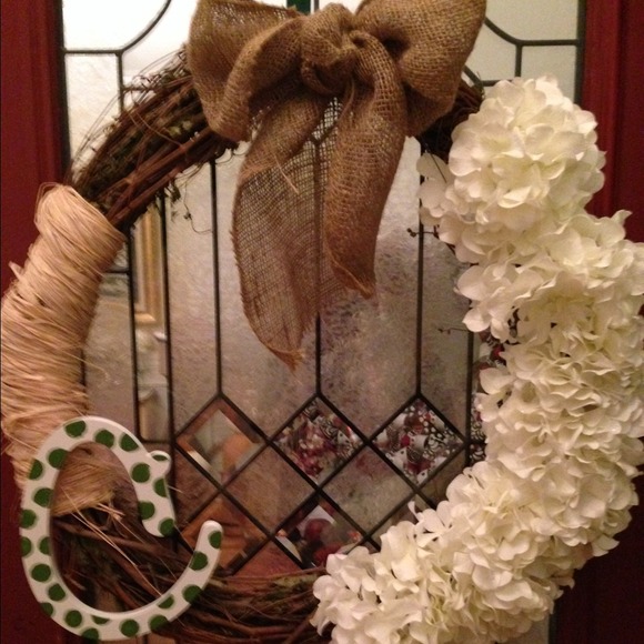 Grapevine monogram wreath