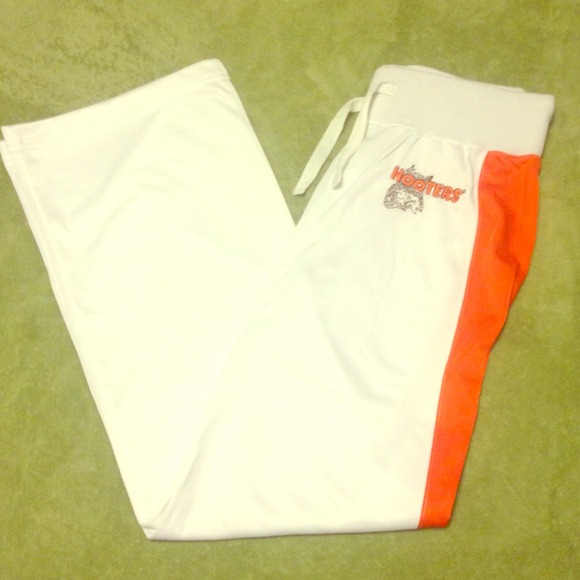 Orange & White Hooters Jumpsuit Pants