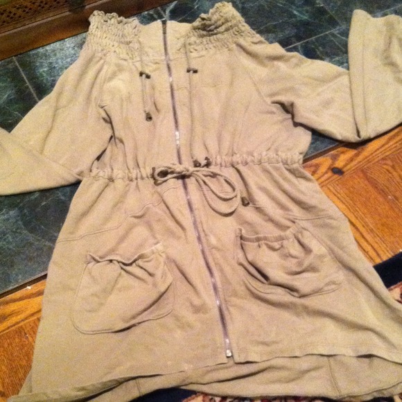 Anthropologie Army Green Sweatshirt