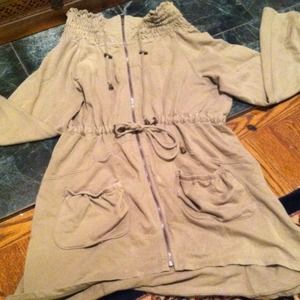 Anthropologie Army Green Sweatshirt