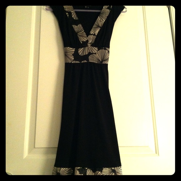Black dress with silk detail