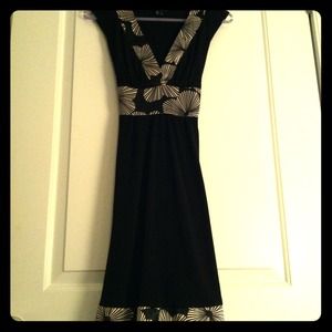 Black dress with silk detail