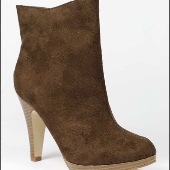 Brown suede boots