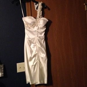 Off white cache dress