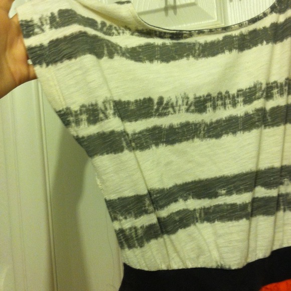 Orange and grey fall dress - Picture 2 of 4