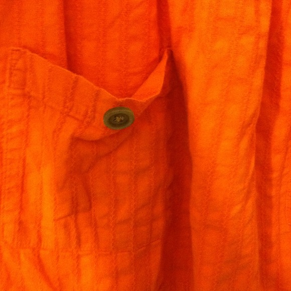 Orange and grey fall dress - Picture 3 of 4