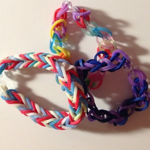 Rubber band bracelets.