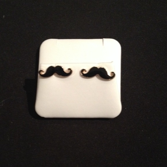Mustache Stud Earrings