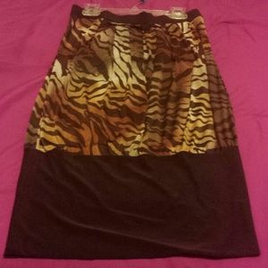 Leopard strapless dress